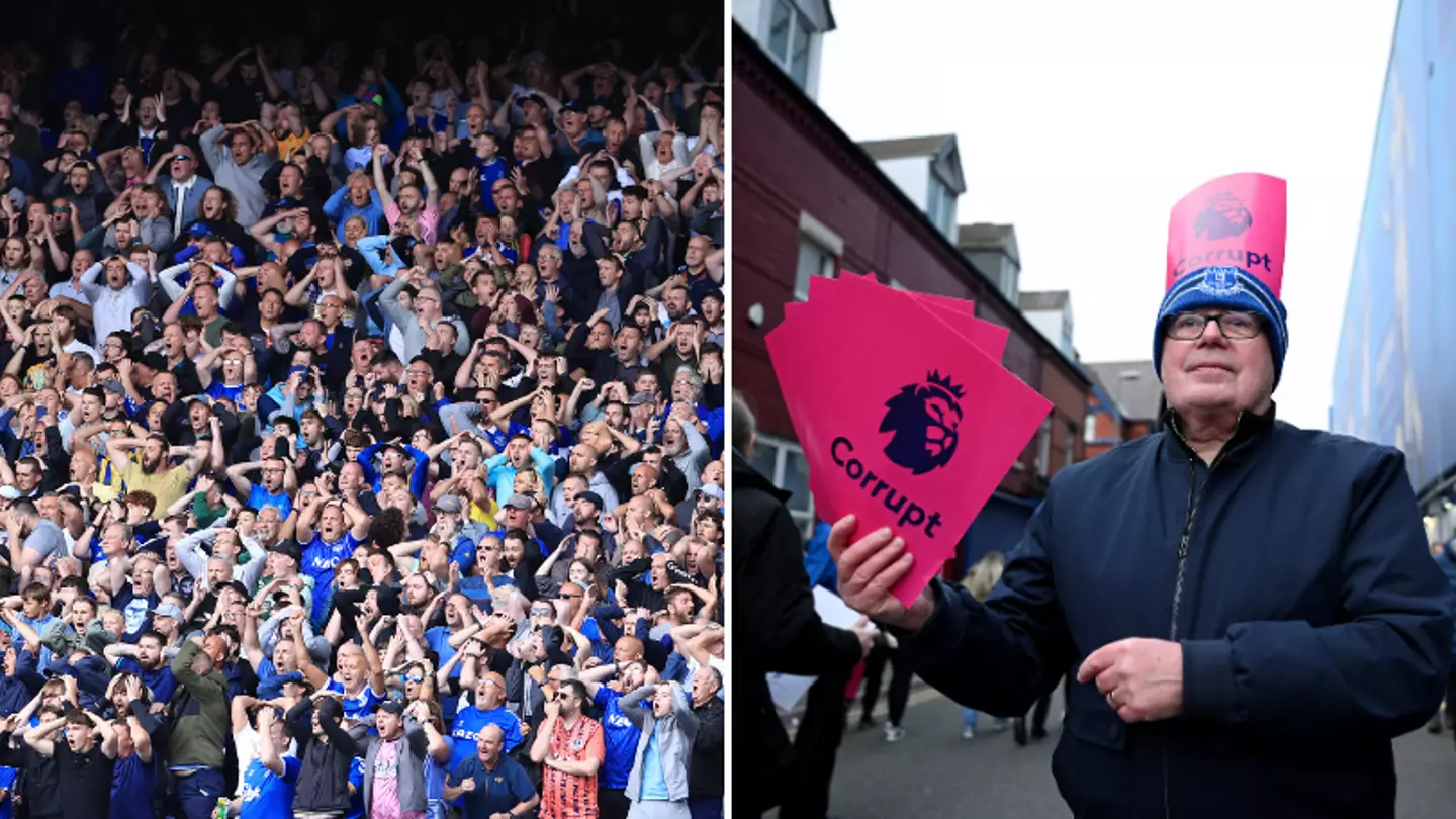 Everton fans voice anger at Sky Sports after cameras 'fail to show' key aspect of Premier League protest