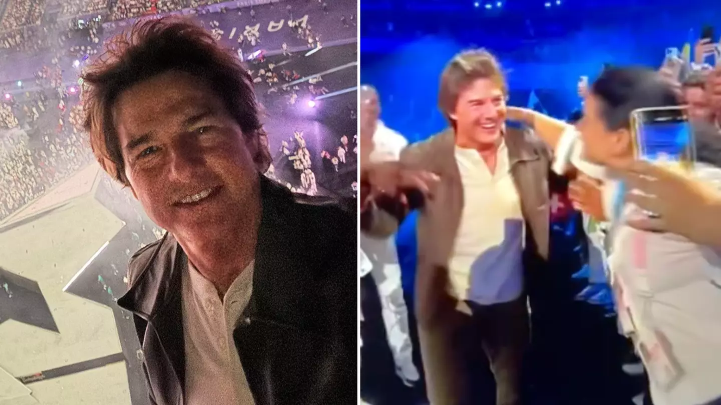Viewers spot awkward moment between Tom Cruise and female fan during Olympic Games closing ceremony