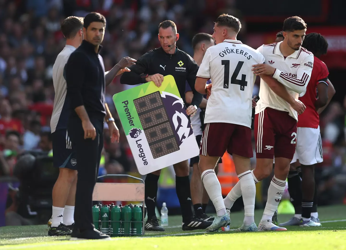 Viktor Gyokeres was replaced in the second-half. Image: Getty