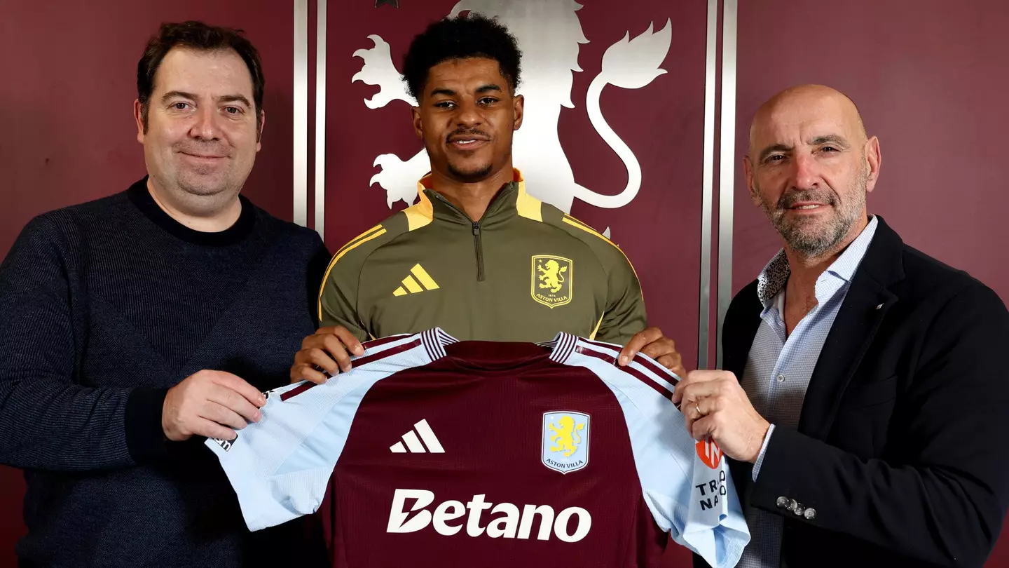 Marcus Rashford joined Aston Villa on loan on Sunday. (Image: Getty)