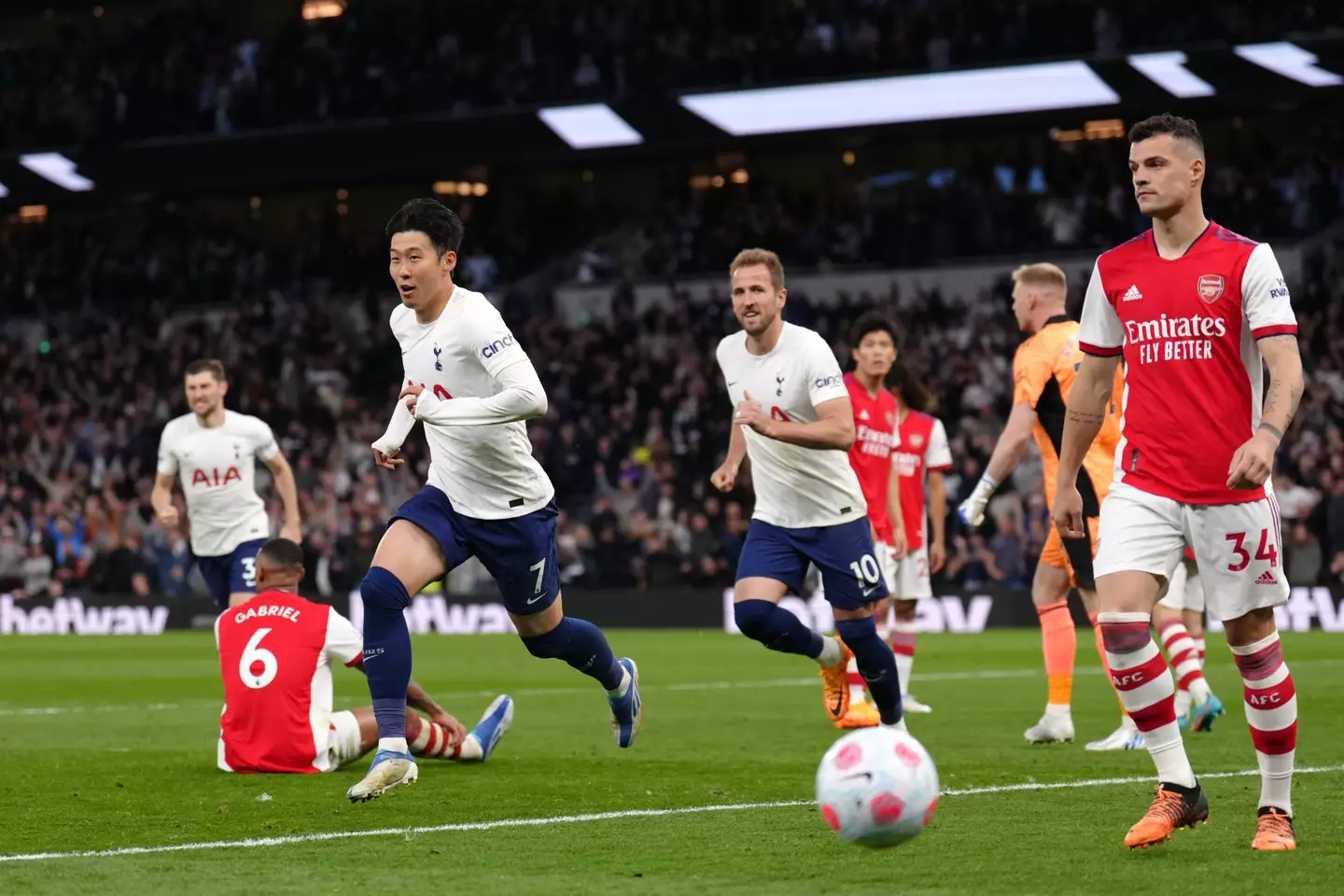 Son wouldn't have been available for the game in January but caused havoc to Arsenal last night. Image: PA Images