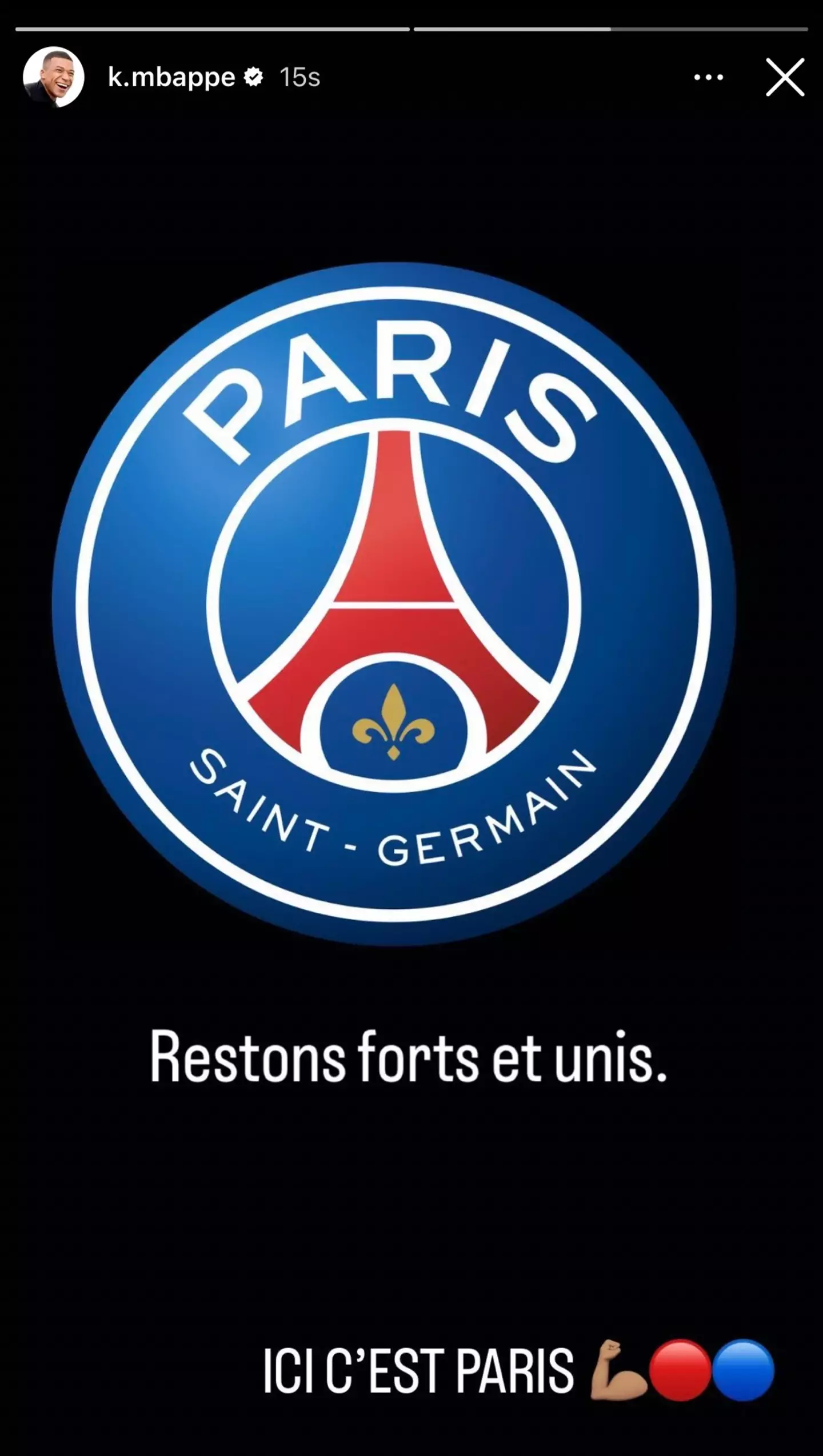 Mbappe's post. Image: Instagram