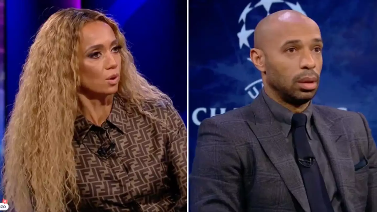 Thierry Henry refuses to answer Kate Abdo question about Arsenal during Champions League broadcast
