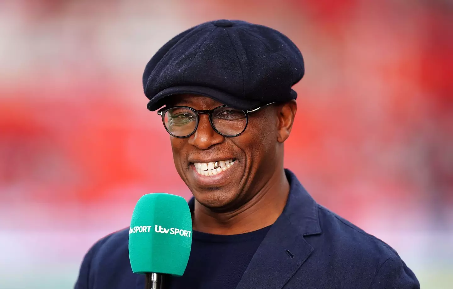 Ian Wright working for ITV. Image: Alamy 