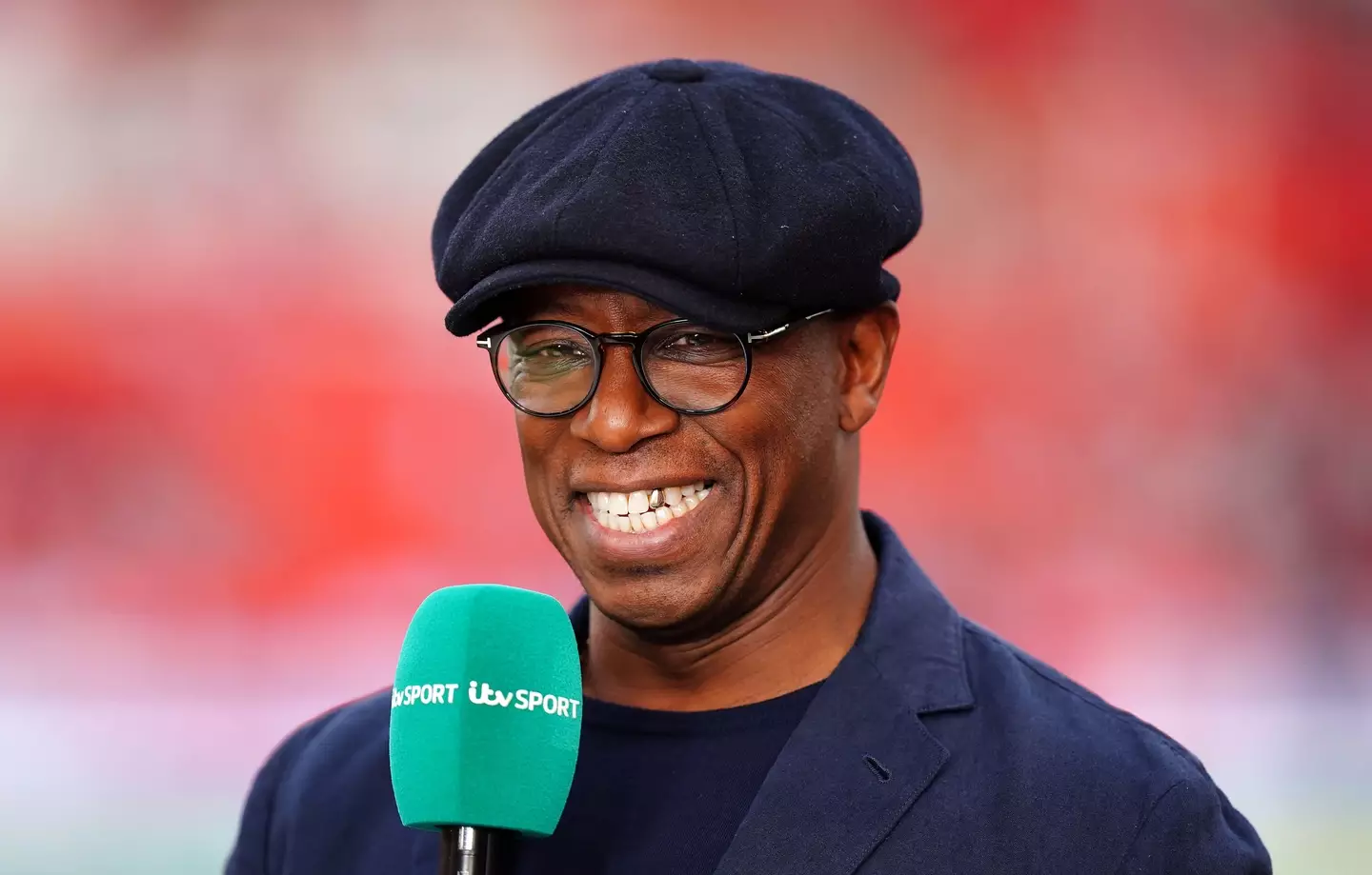 Ian Wright working for ITV. Image: Alamy