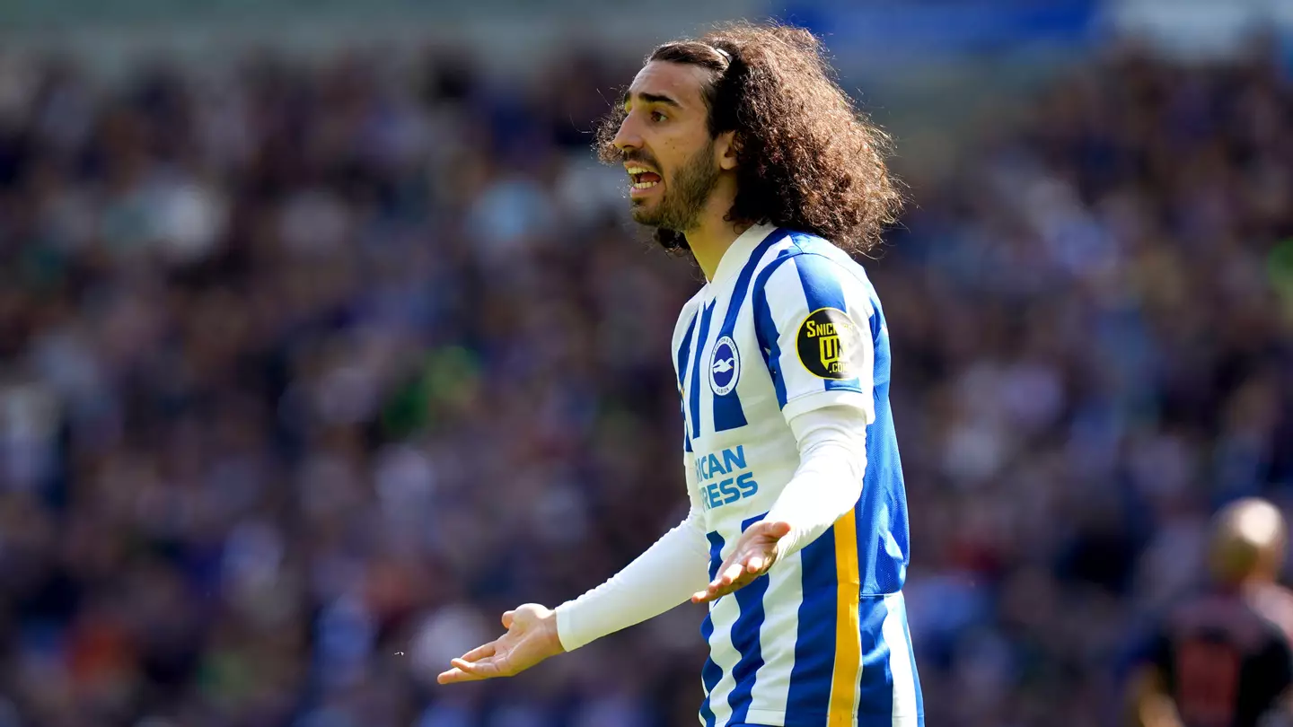 Brighton and Hove Albion's Marc Cucurella during the Premier League match at the AMEX Stadium, Brighton. (Alamy)