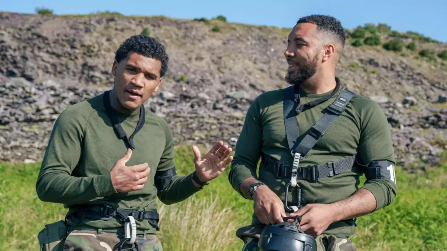 Conor Benn and Troy Deeney had a 'tear up' on Celebrity SAS: Who Dares Wins. Image: Channel 4
