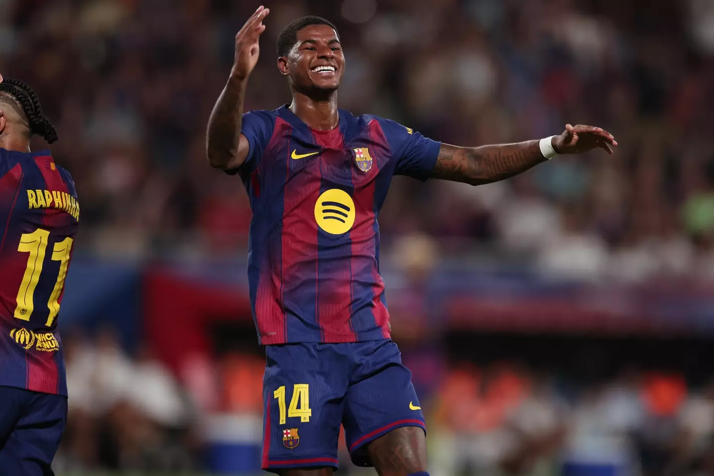 Rashford has been enjoying his early days at Barcelona. Image: Getty