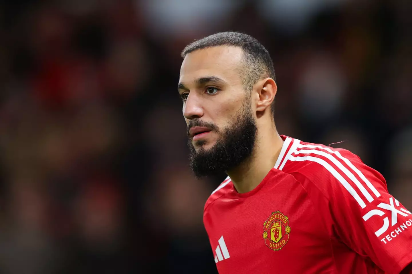Noussair Mazraoui signed for Manchester United in August. (Image: Getty)