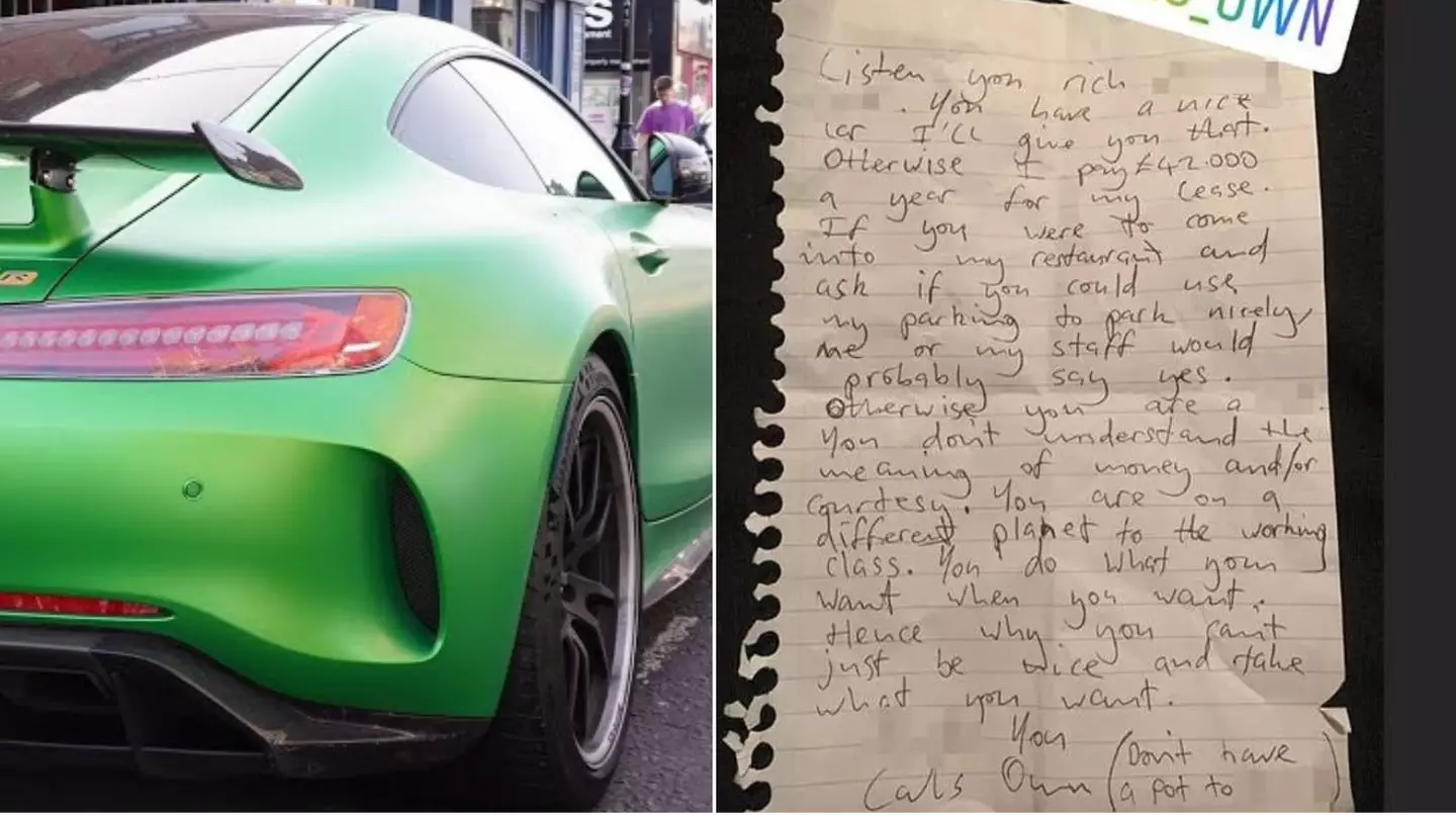 Andy Carroll had note calling him "rich f****** c***" left on Mercedes by restaurant owner