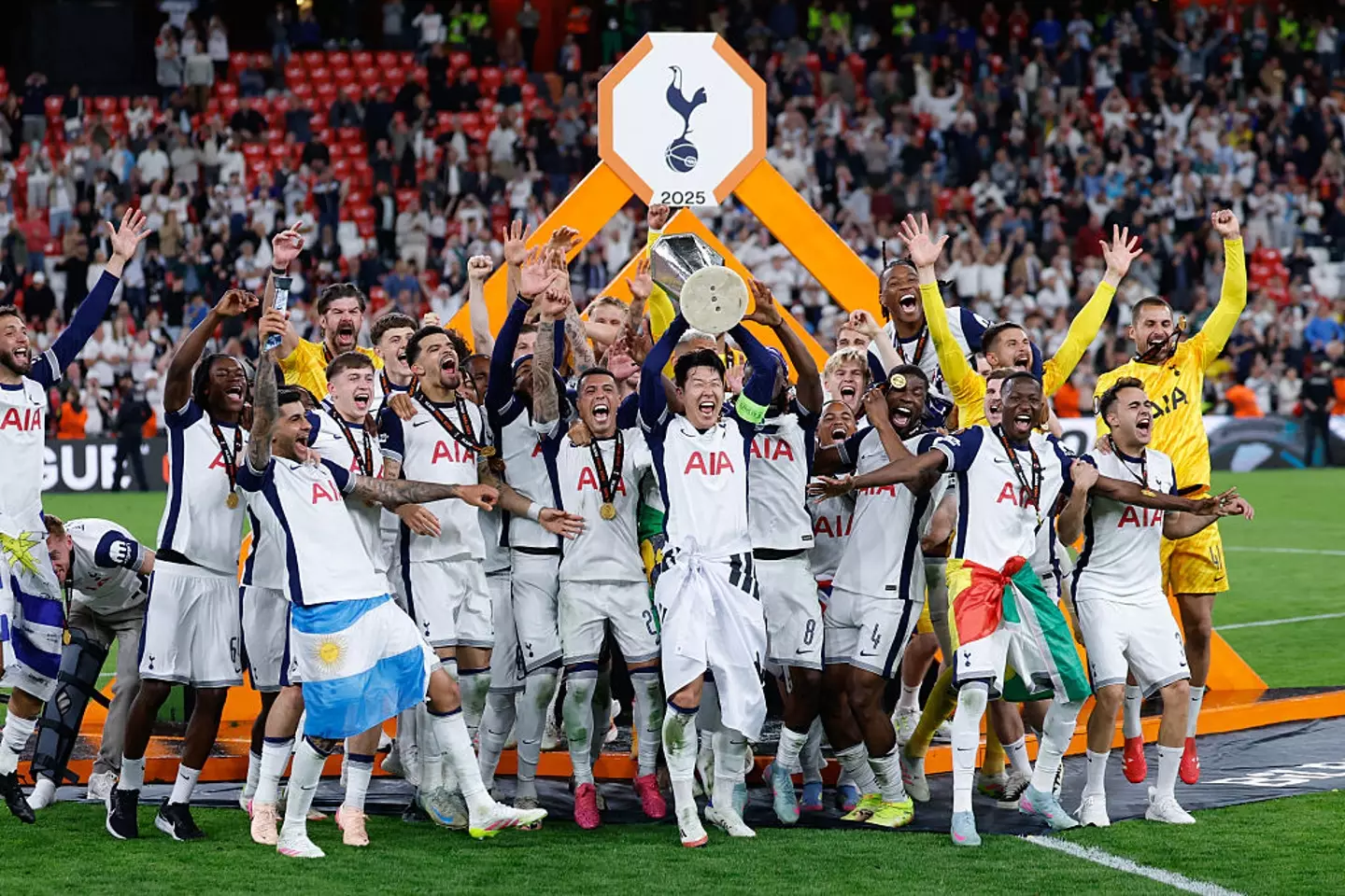 Tottenham Hotspur beat Manchester United in the Europa League final in Bilbao. (Image: Getty)