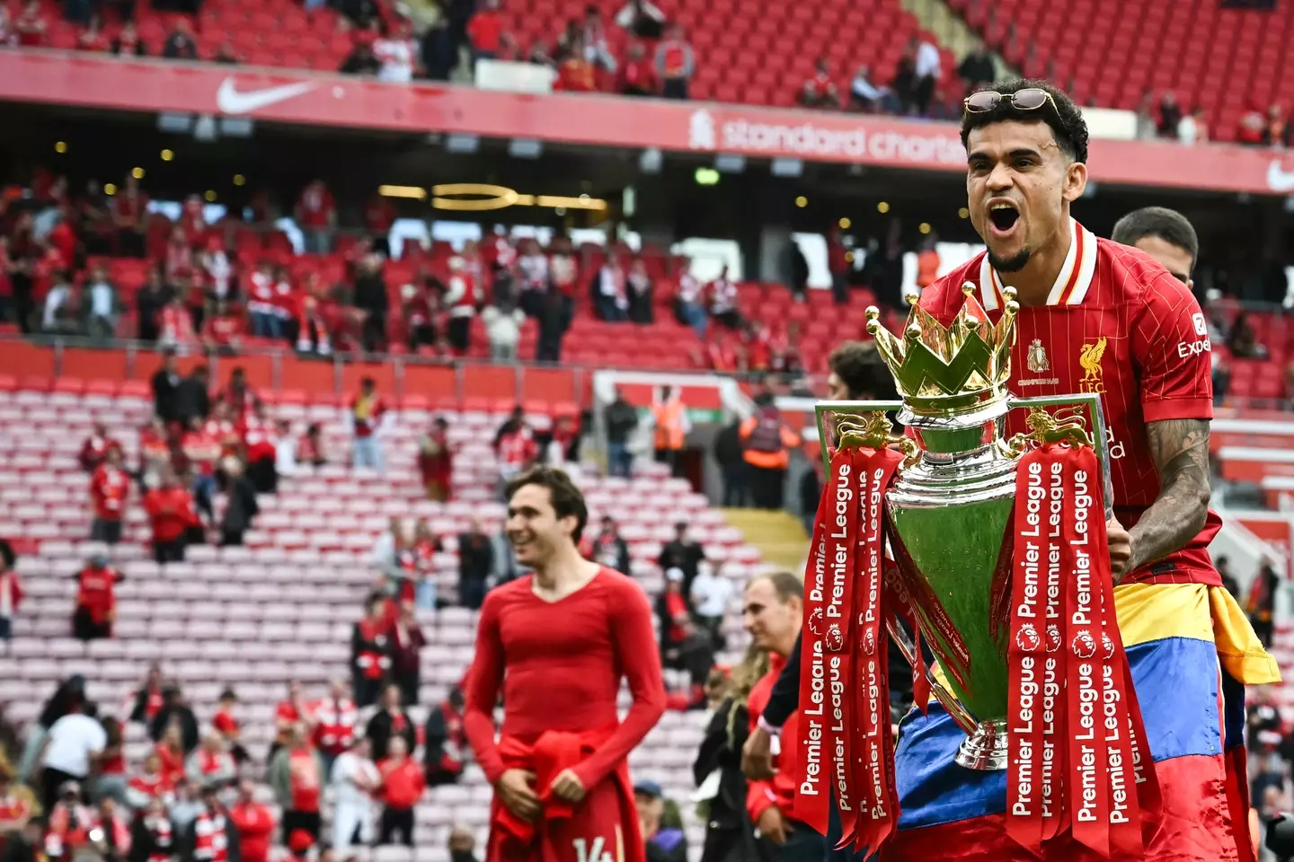 Luis Diaz helped Liverpool win the Premier League last season. Image: Getty