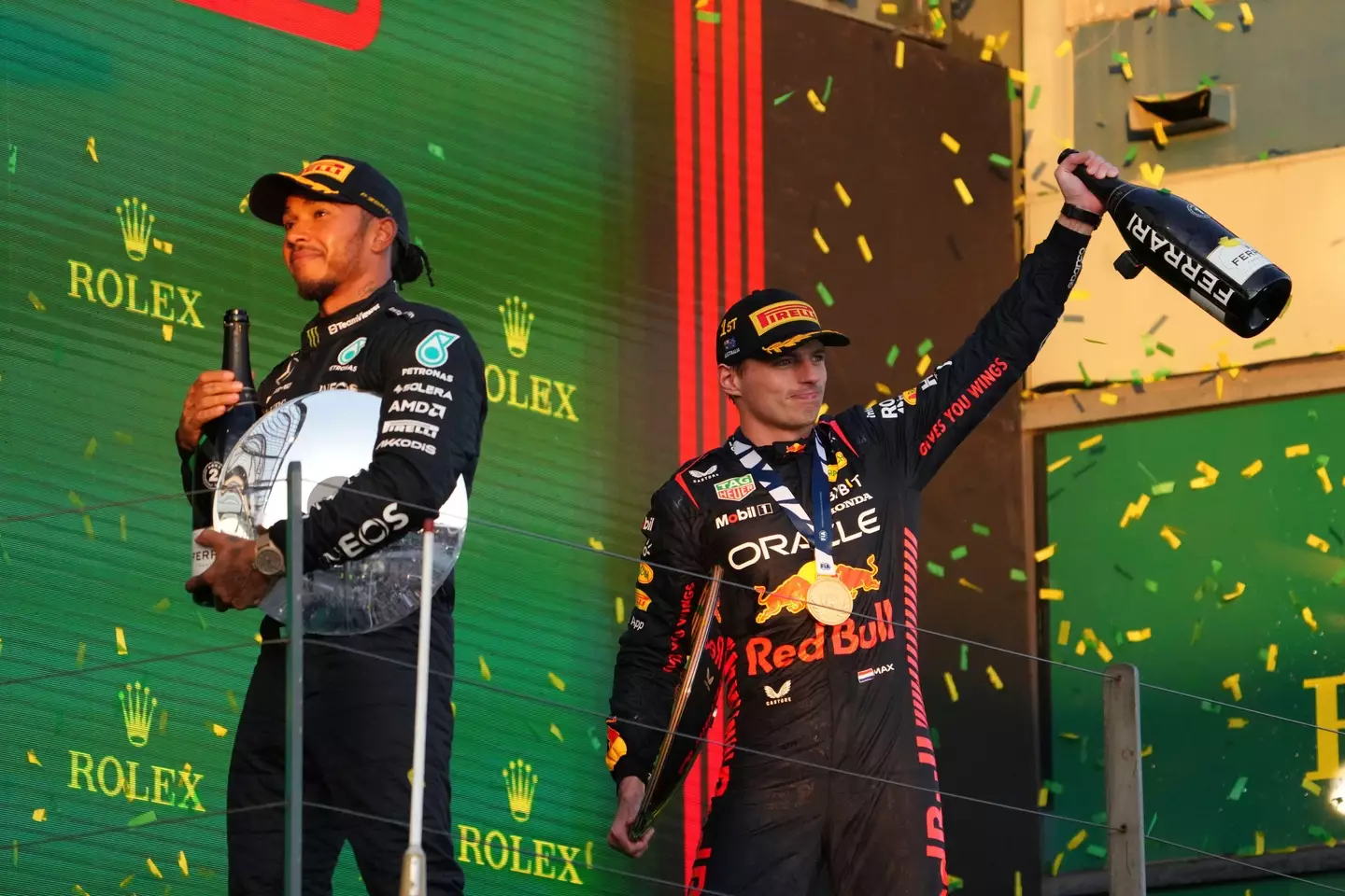 Hamilton finished second behind Verstappen. Image: Alamy