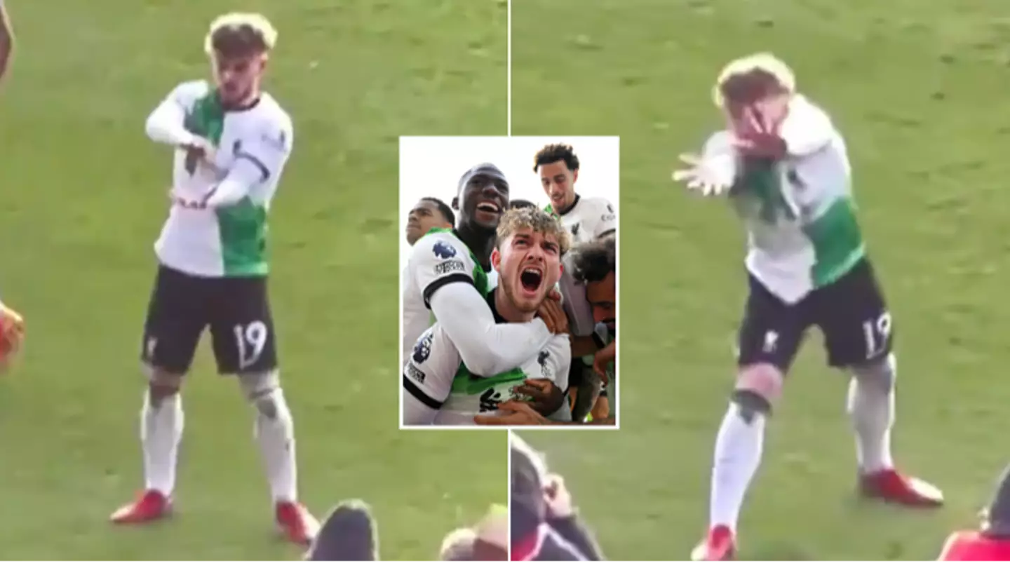 Harvey Elliott has a bizarre new celebration, with fans calling it 'cringey'