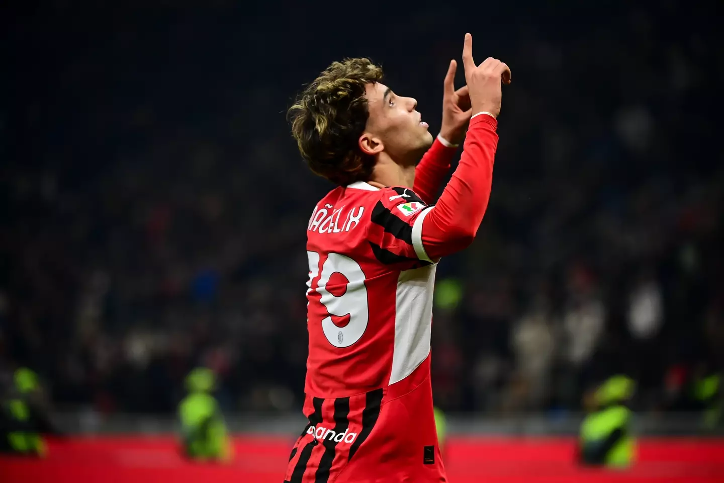 Joao Felix scored on his AC Milan debut after signing on loan from Chelsea. Image: Getty