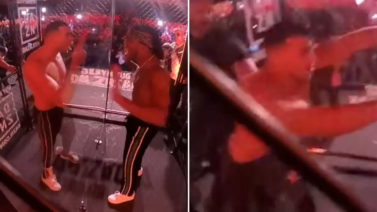 Fans roast Tommy Fury for 'trying to be like his dad' after cage footage emerges with KSI