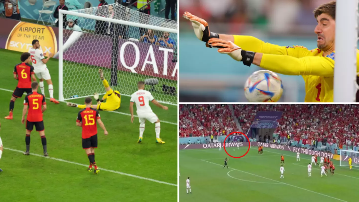 Fans blame Thibaut Courtois' goalkeeping after Morocco beat Belgium 2-0 at the World Cup