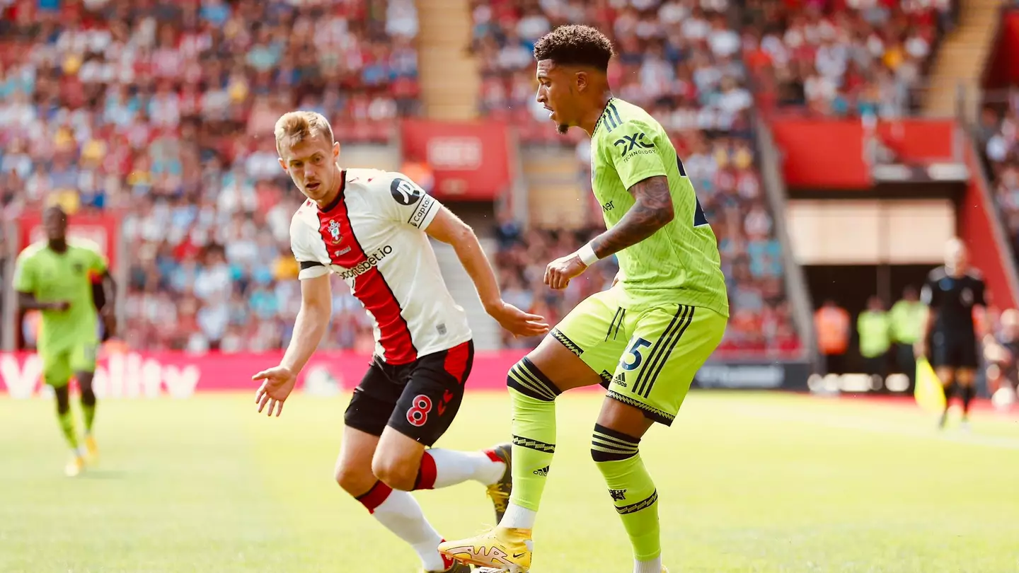 Jadon Sancho sends heartfelt message to Southampton midfielder after 2017 picture emerged following Man United win