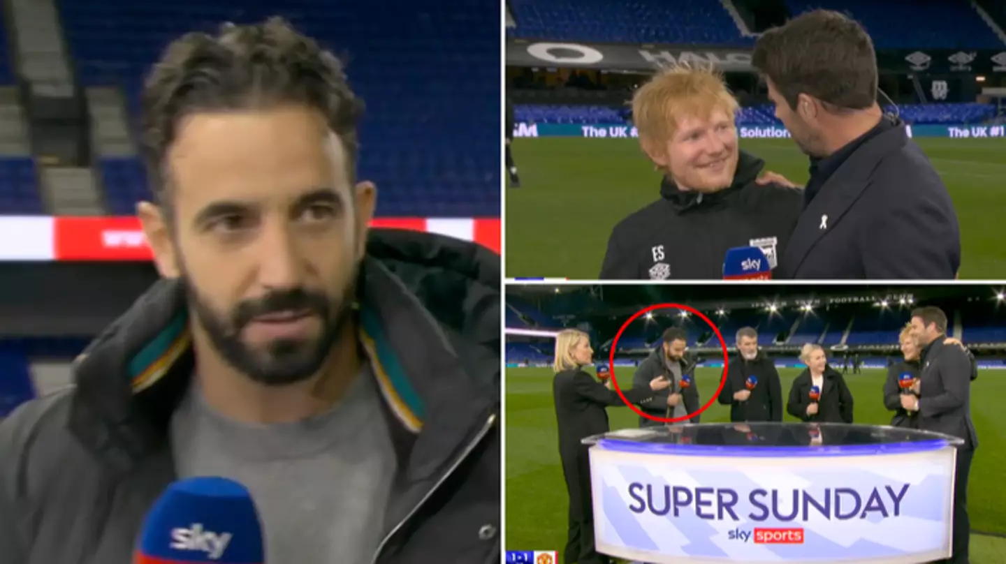 Fans fume at Ed Sheeran during live Sky Sports segment after ‘rude’ comments to Ruben Amorim