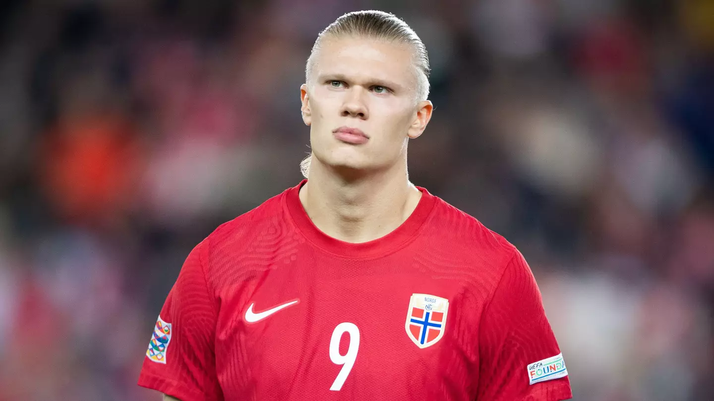 Erling Haaland on international duty with Norway