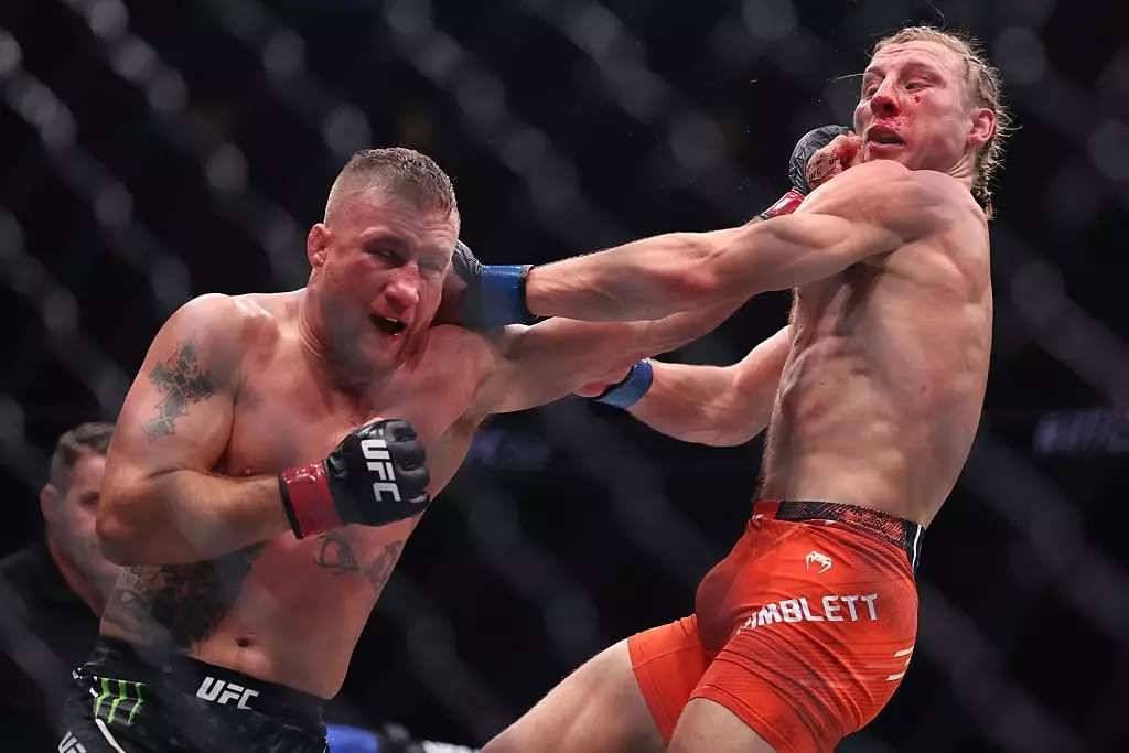 Paddy Pimblett lost to Justin Gaethje in the main event of UFC 324. (Image: Ian Maule/Getty Images)