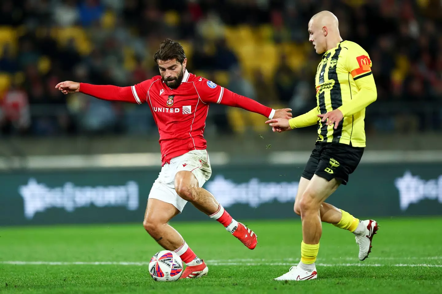 Elliot Lee for Wrexham in 2025 (credit: getty)