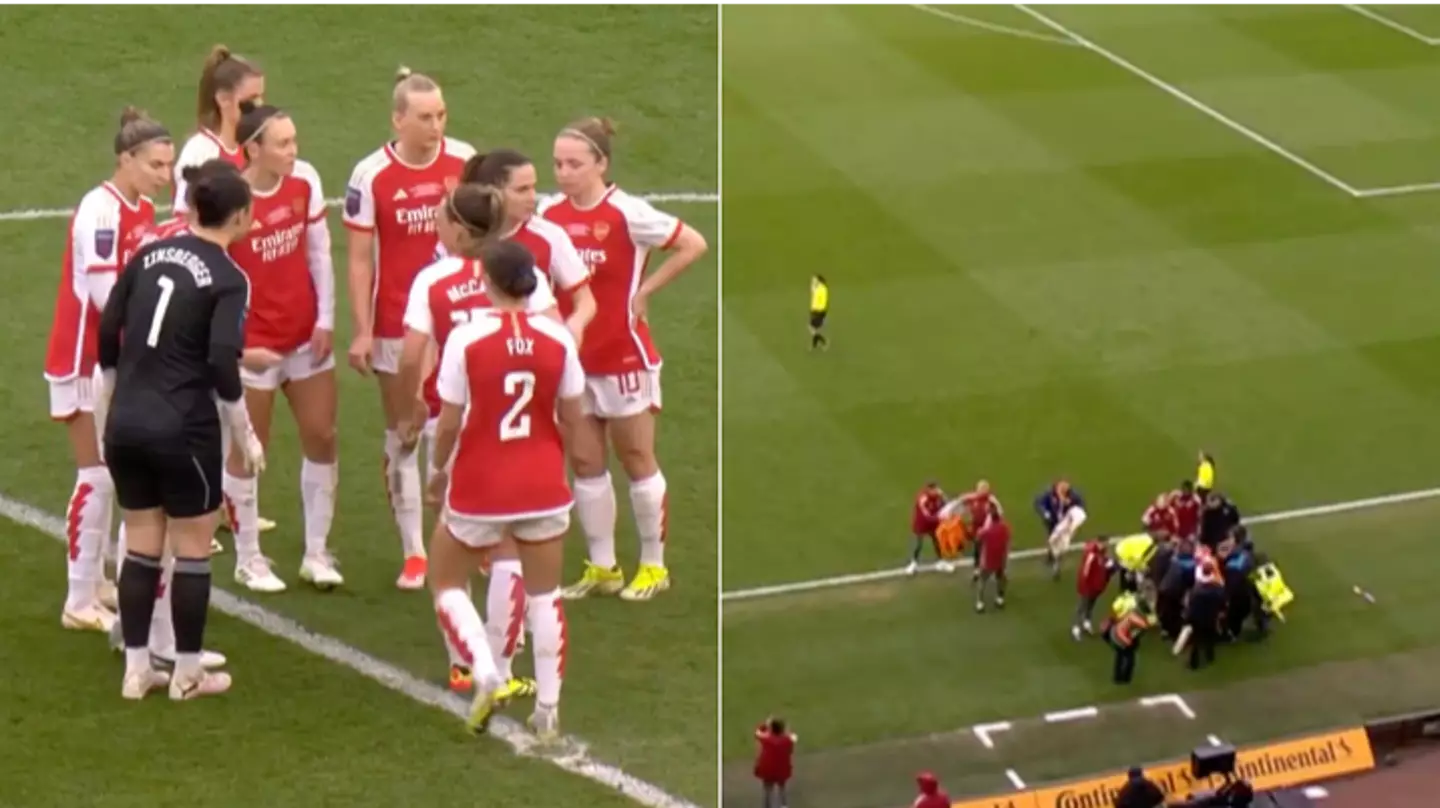 Arsenal star Frida Maanum 'conscious and talking' after collapse during Conti Cup final