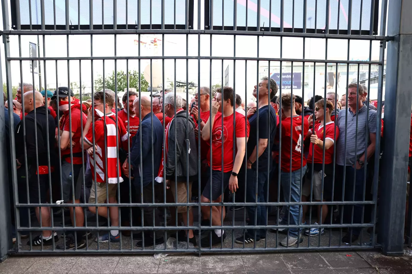 Fans waited hours to get into the ground. Image: Alamy