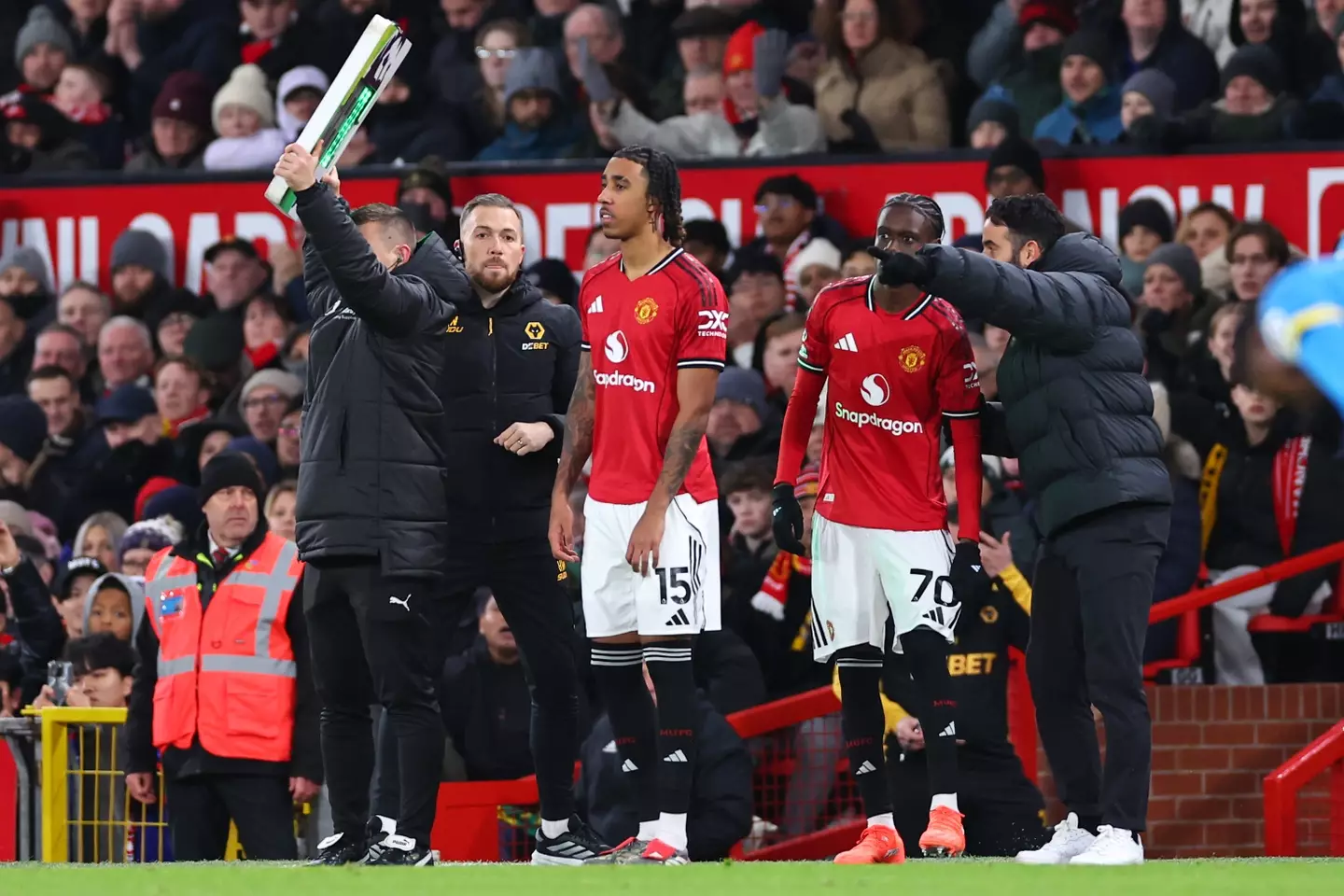 Amorim's subs stunned fans in the draw with Wolves. Image: Getty