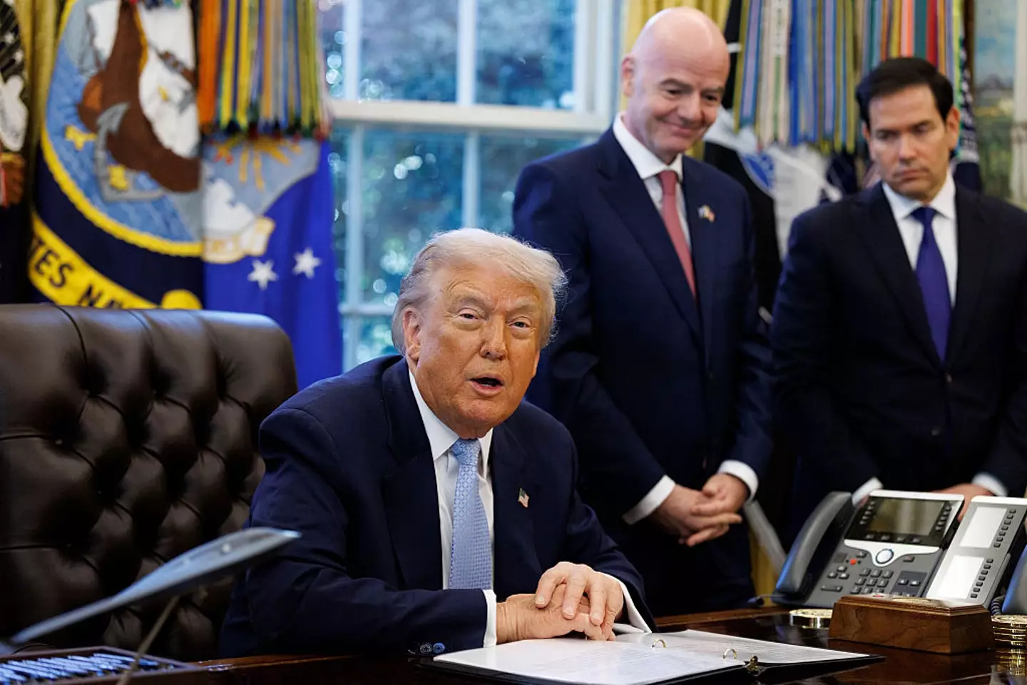 FIFA President Gianni Infantino is a close ally of Donald Trump. (Image: Will Oliver/EPA/Bloomberg via Getty Images)