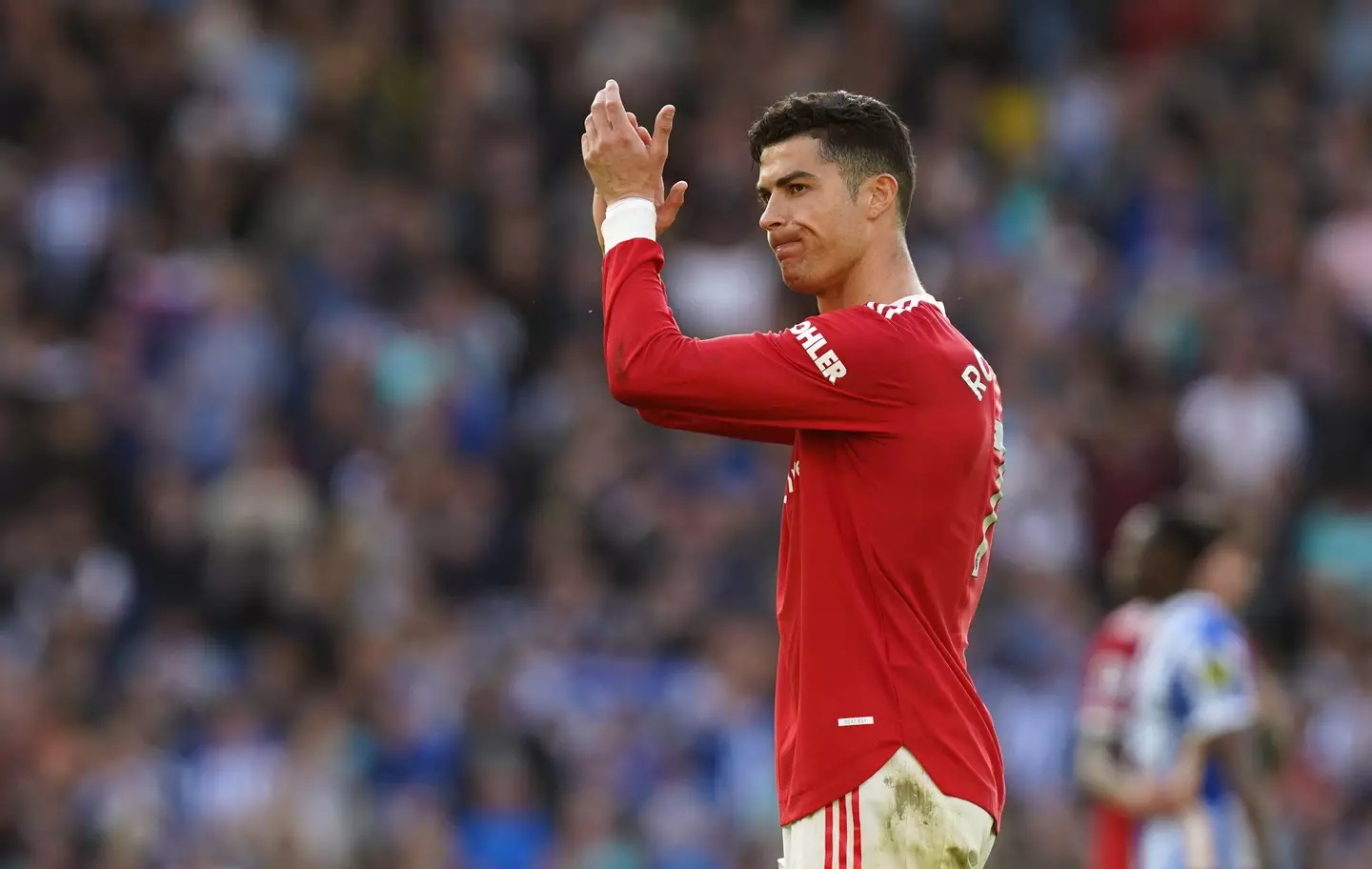 Ten Hag has described Ronaldo as a 'giant' player (Image: PA)