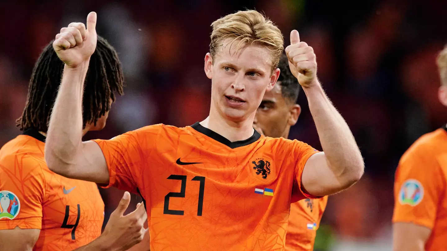 Frenkie de Jong in Netherlands colours