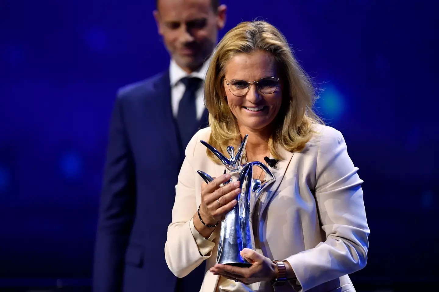 Sarina Wiegman was a deserving winner but Ceferin's comments cast a cloud on her award win. (