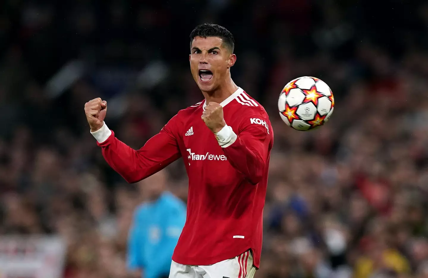 Cristiano Ronaldo celebrating for Manchester United. (Alamy)