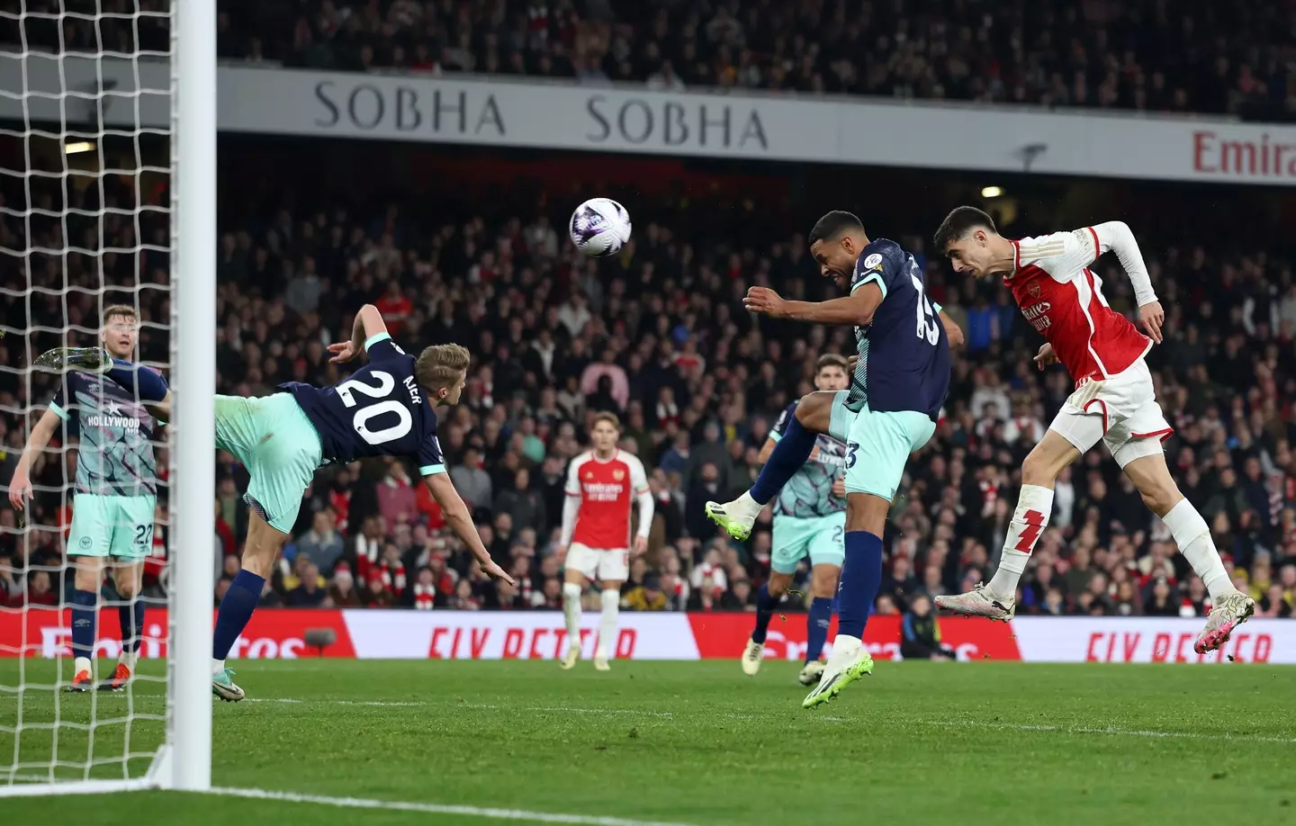 Kai Havertz scored the winning goal for Arsenal against Brentford. (