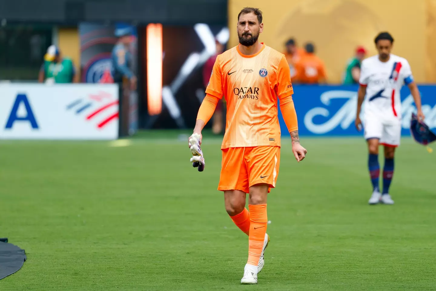 Gianluigi Donnarumma has been linked with a move away from PSG. Image: Getty