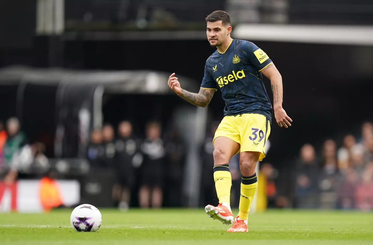 Bruno Guimaraes in action for Newcastle United. Image: Getty