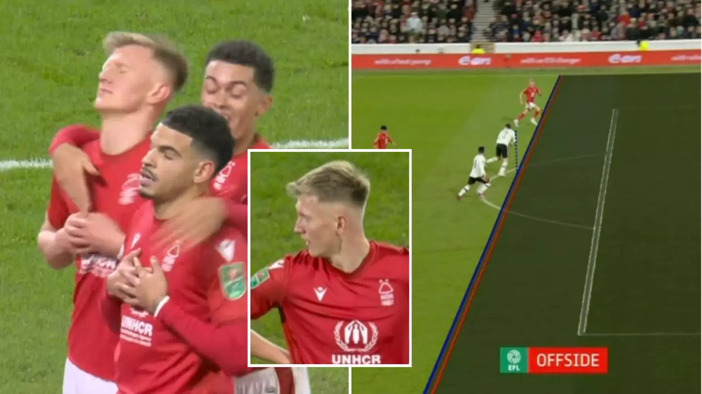 Nottingham Forest players 'trolled' Man Utd with goal celebration before correct offside decision