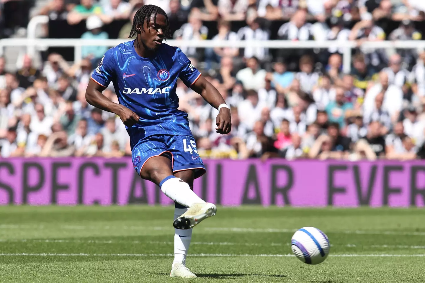 Romeo Lavia in action for Chelsea. Image: Getty
