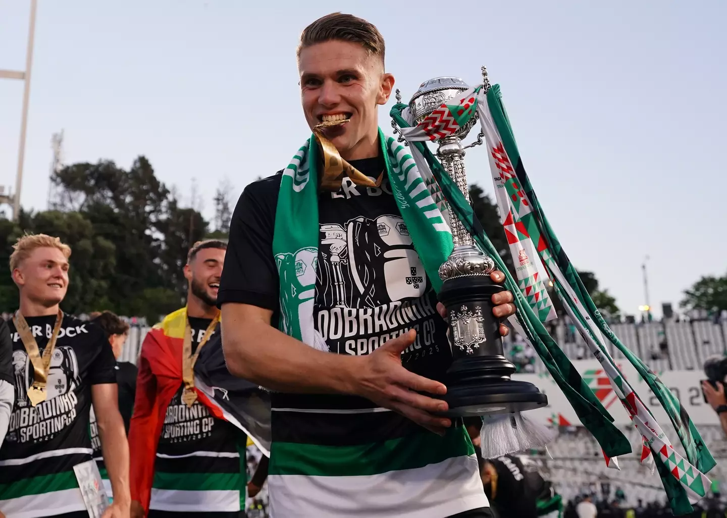 Viktor Gyokeres is not happy with his situation at Sporting. Image: Getty