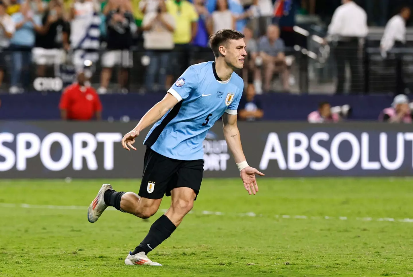 Manuel Ugarte is being linked with both Man Utd and Man City (Image: Getty)
