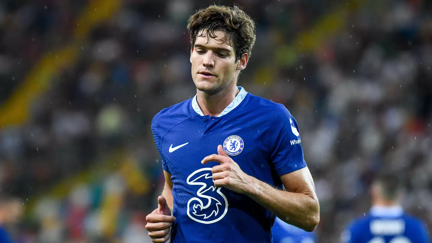 Chelsea's Marcos Alonso portrait during the friendly football match Udinese Calcio vs Chelsea FC. (Alamy)