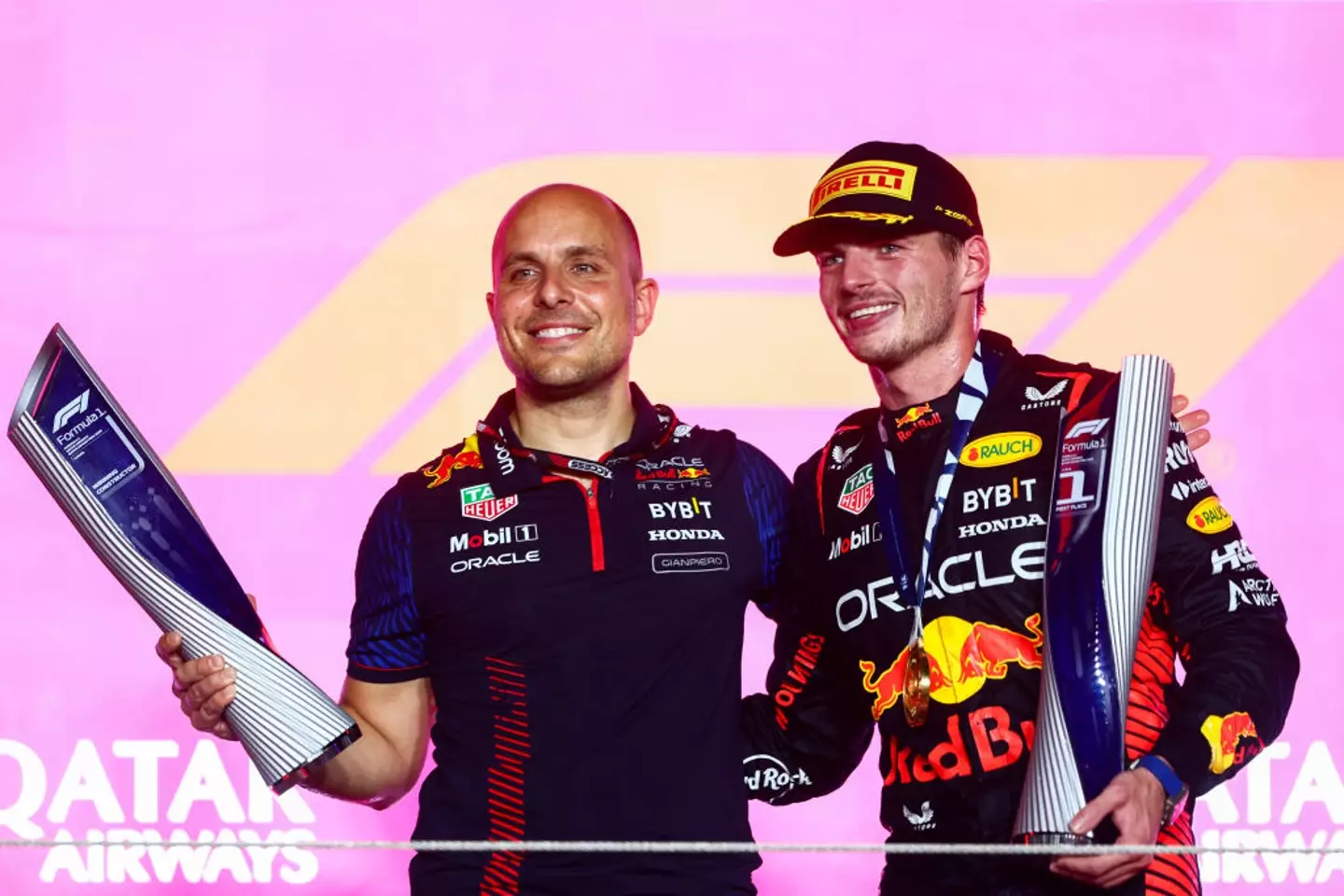 Max Verstappen will be without Gianpiero Lambiase in Austria. (Image: Getty)