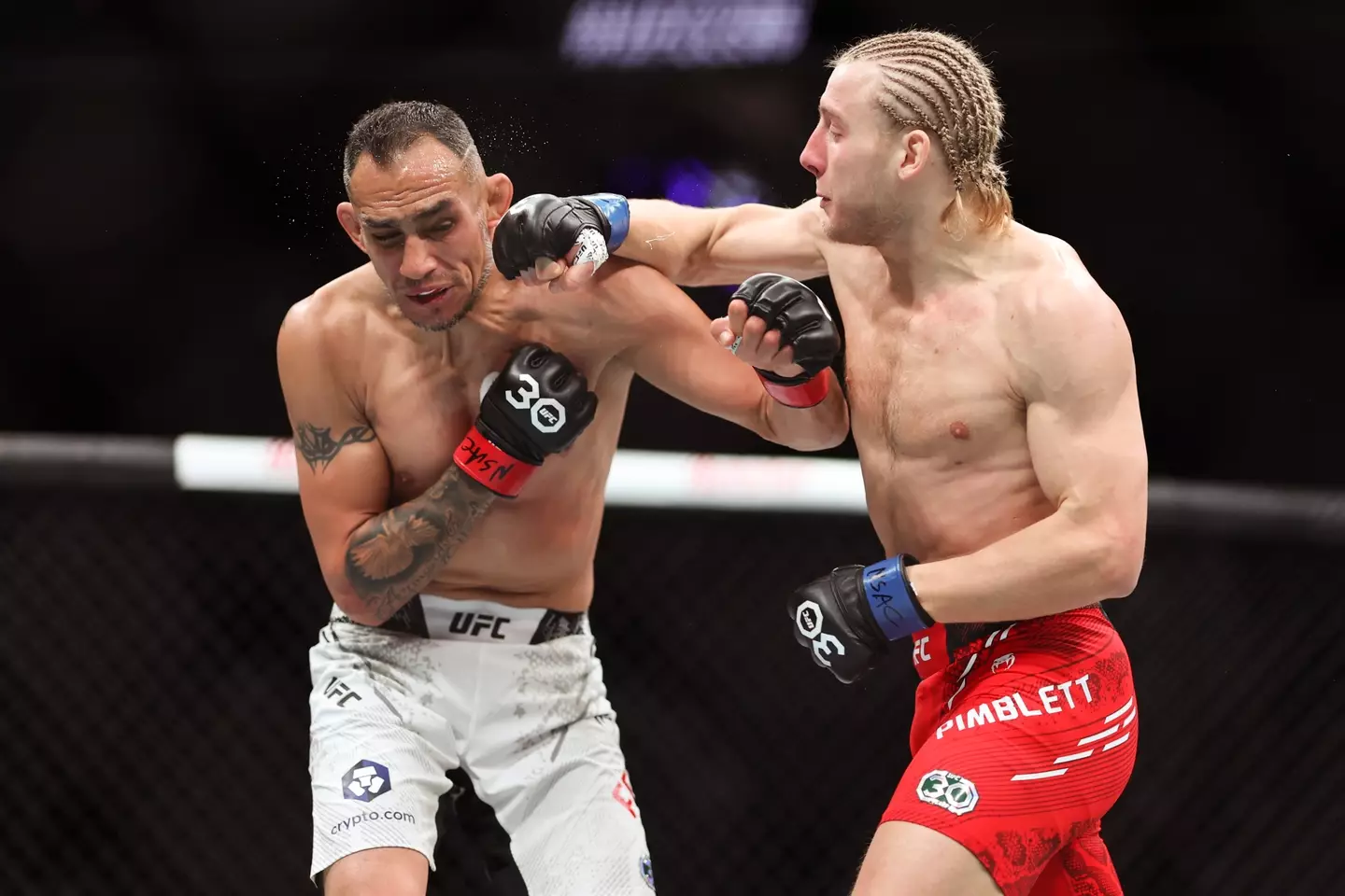 Paddy Pimblett during his fight against Tony Ferguson at UFC 296. Image: Getty