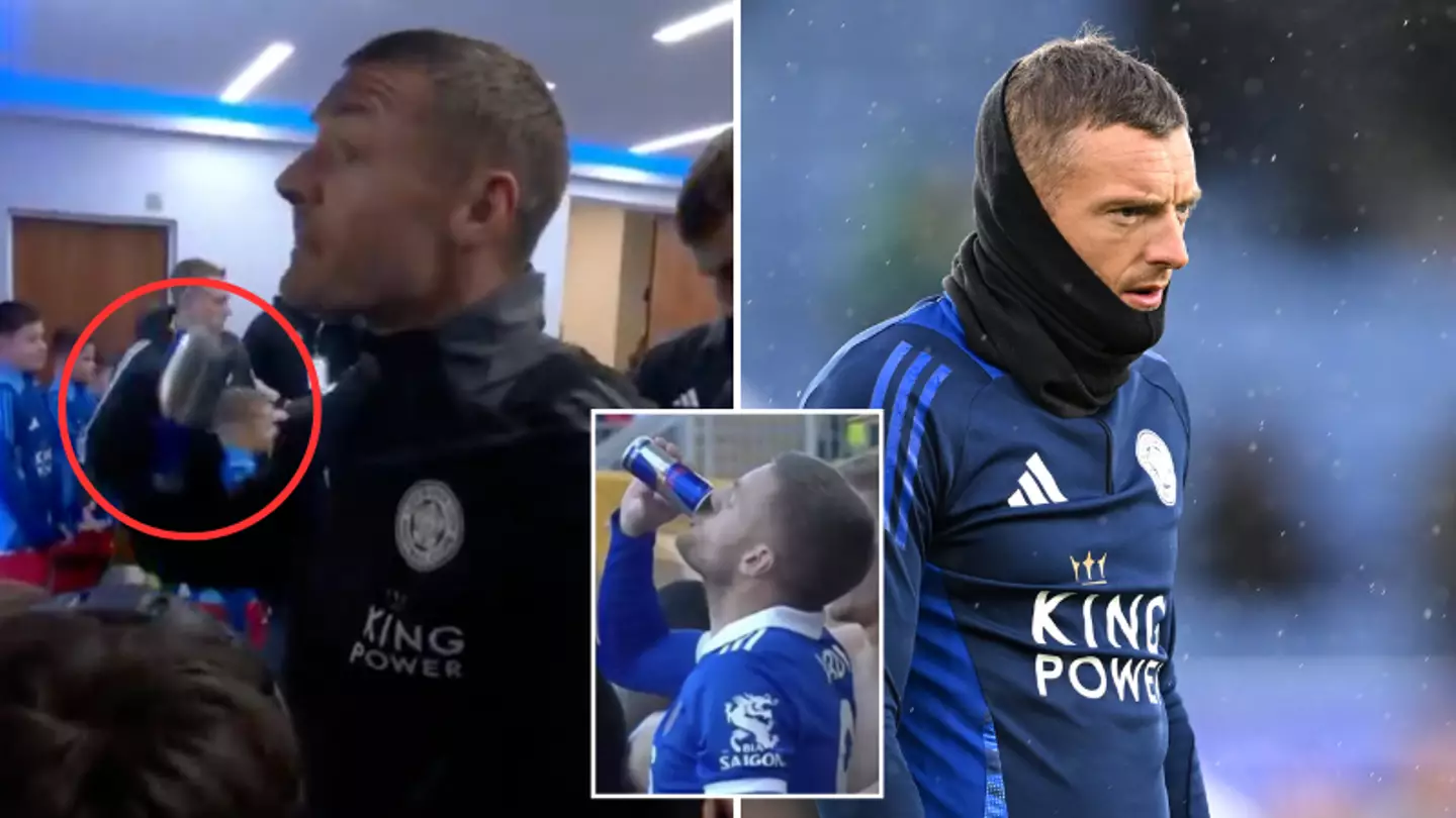 Jamie Vardy's pre-match diet and routine revealed after being spotted drinking Red Bull in tunnel before Chelsea game