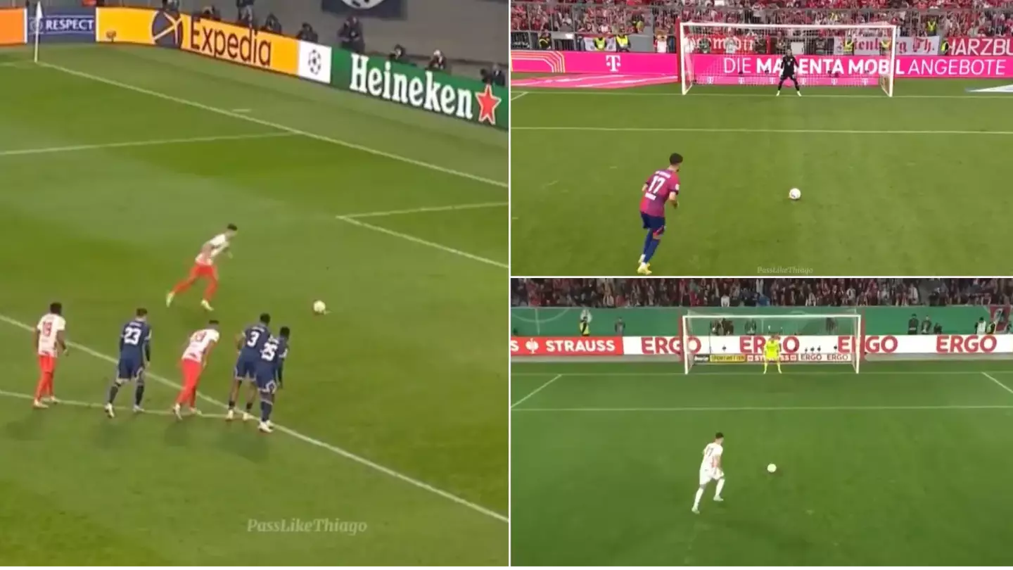 Liverpool target Dominik Szoboszlai does the same thing for every penalty and it's incredible