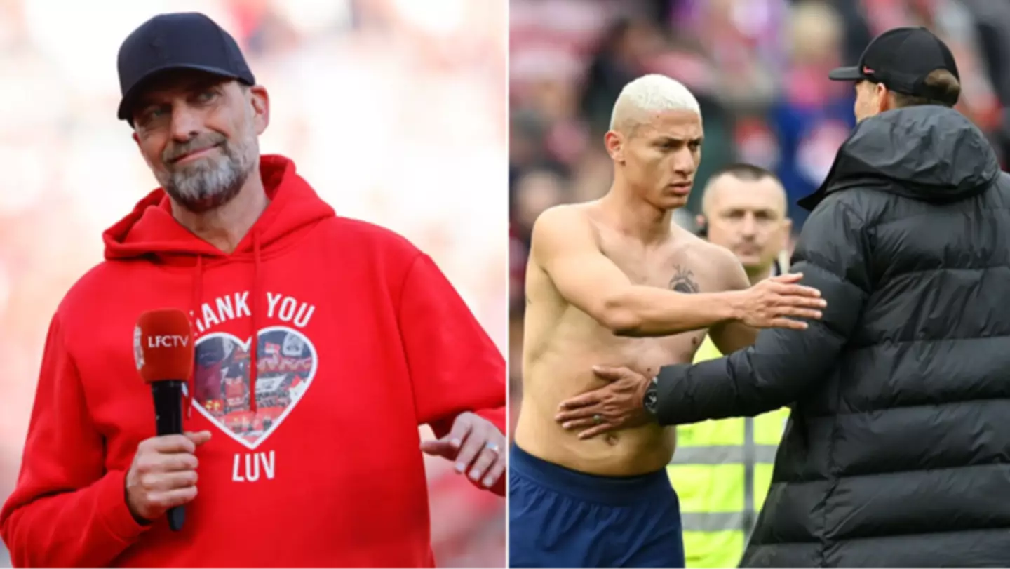Liverpool fans praise Richarlison after seeing what he posted about Jurgen Klopp's farewell