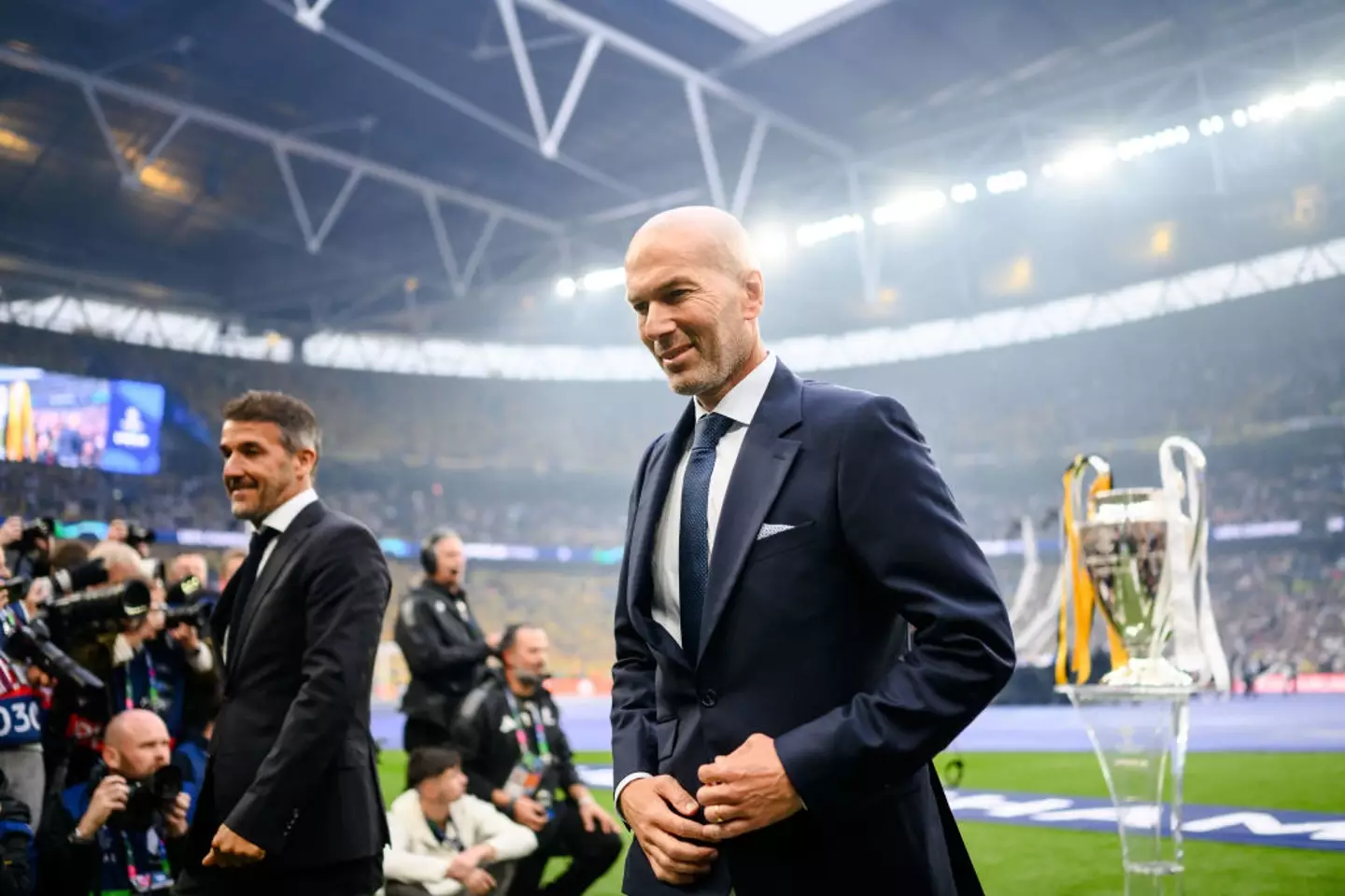 Zinedine Zidane has been out of a job since leaving Real Madrid in 2021. (Image: Getty)