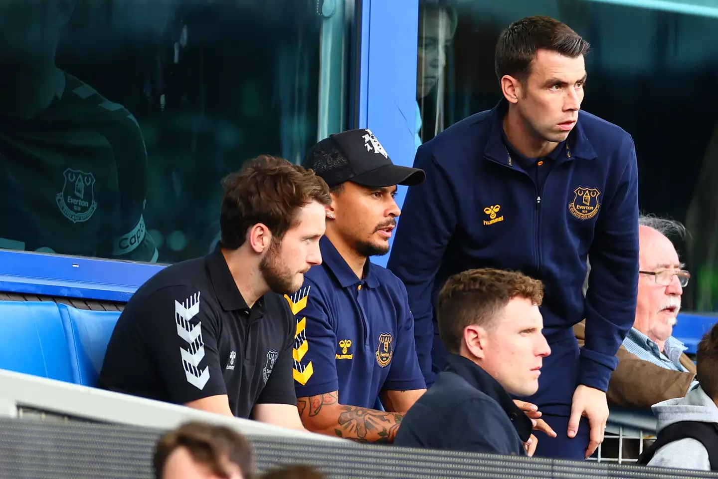 Dele Alli in the stands to watch Everton. Image: Getty 