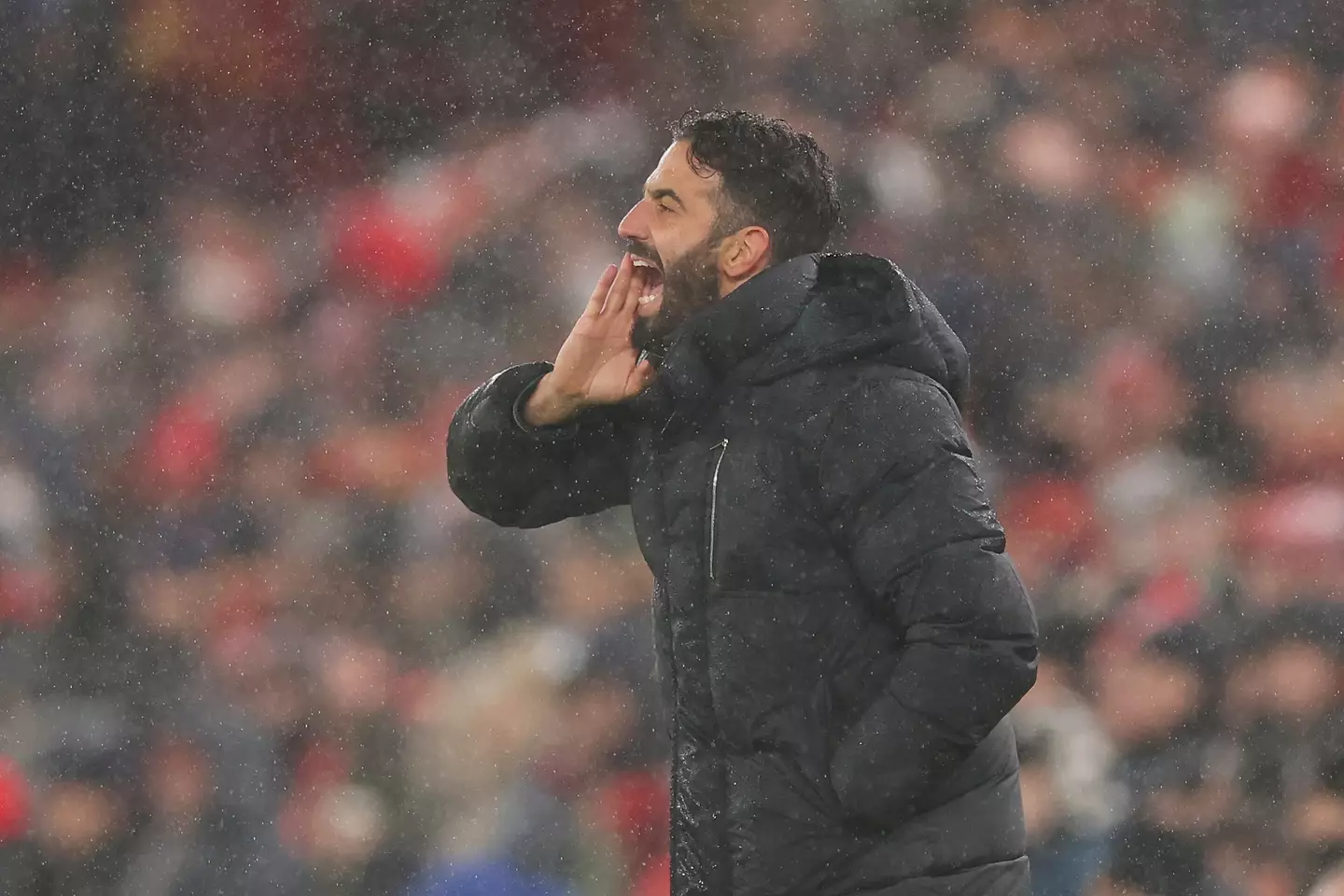 Ruben Amorim was not too happy despite holding Liverpool to a draw. Image: Getty